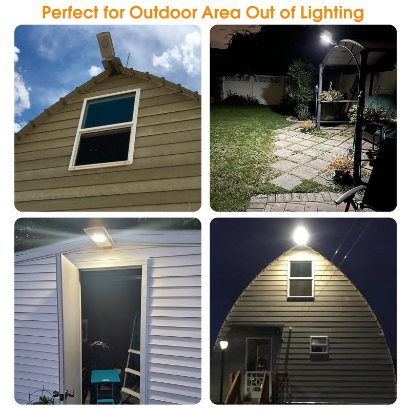 SunBonar Solar Street Lights Outdoor Motion Sensor, Dimmable & Cool White(6000K) & Warm White(3000K) & Timer, Dusk to Dawn Aluminum Solar Flood Light with Remote for Driveway Path Garden Parking Lot - Image 3